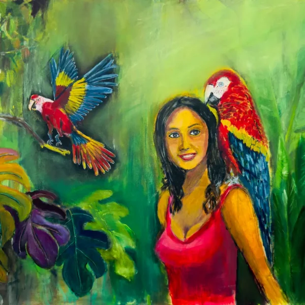 Girl with parrot (1)
