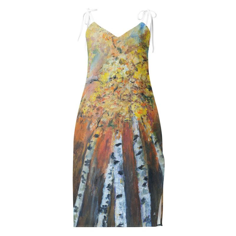 Tie-strap midi dress - Image 2