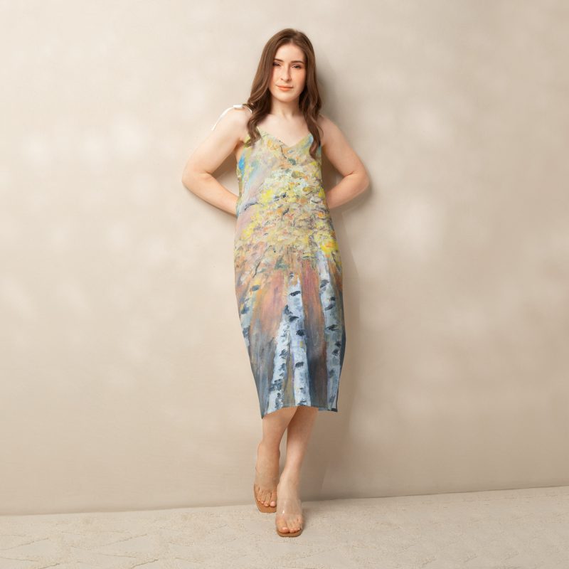 Tie-strap midi dress - Image 9